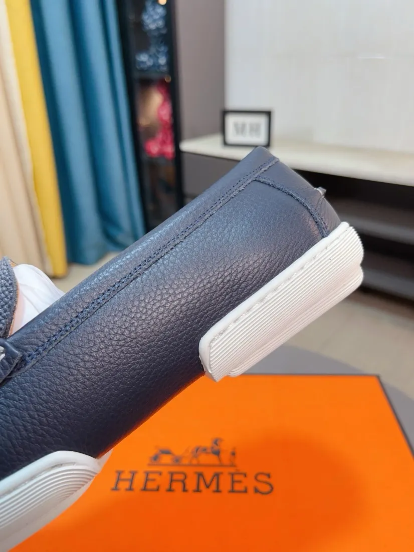 Men's shoes 💰458🌹🌹Niuli "HERMES" Hermès business leather shoes, original factory configuration, original imported cowhide upper + luxury hardware logo + fully imported original customized cowhide lining, sole: rubber wear-resistant outsole, difficult craftsmanship, original factory follow-up goods, 🔍🔍high quality code number: 38-44 45 can be customized